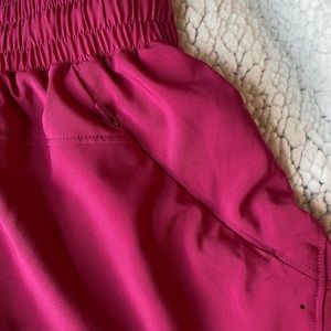 Hot pink athletic shorts